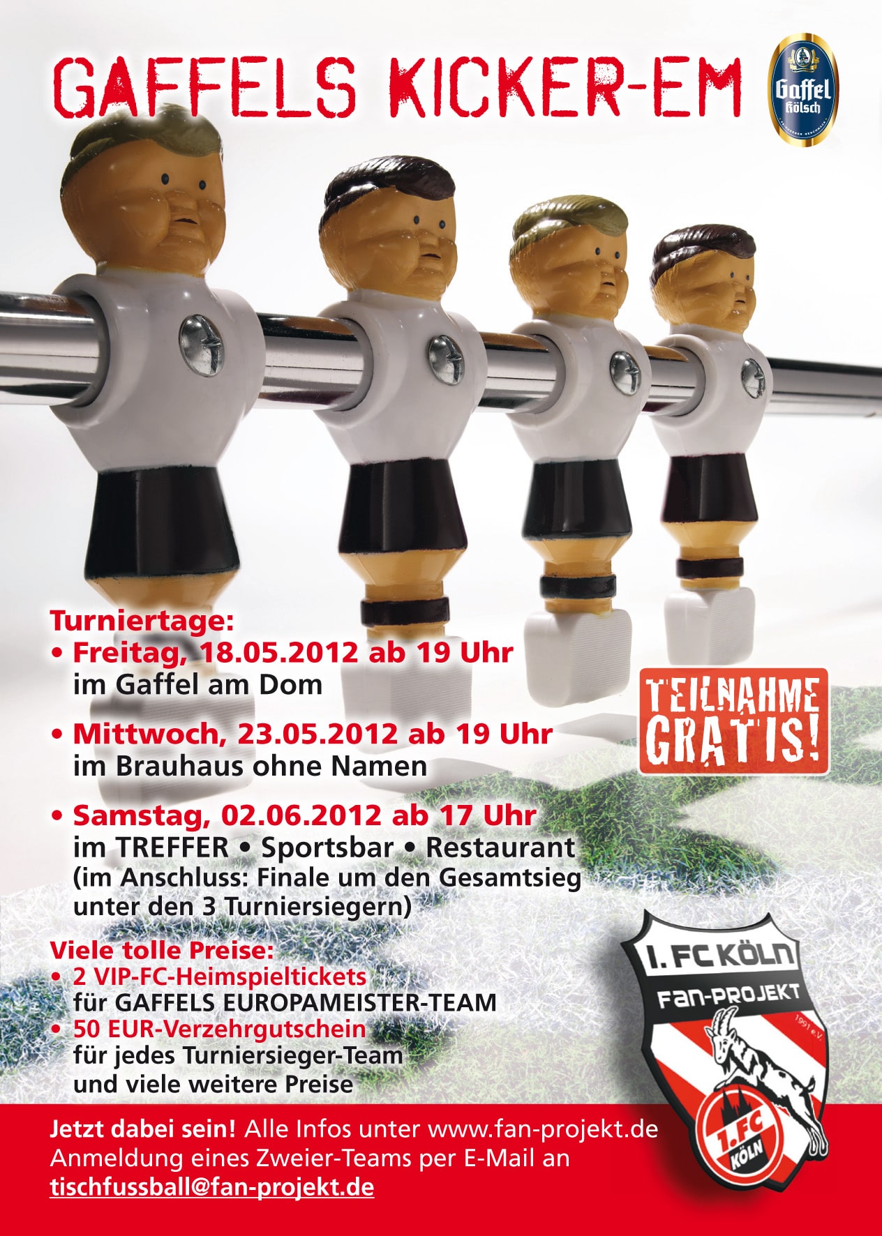 Gaffels Kicker EM – Fan-Projekt 1. FC Köln und Gaffel spielen Tischfußballturnier aus
