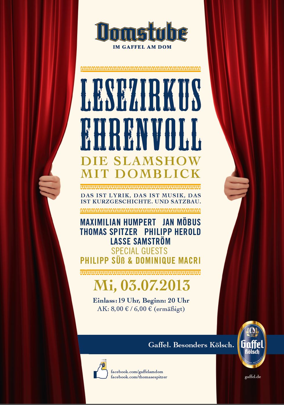 Lesezirkus Ehrenvoll – Die Slamshow mit Domblick und Special Guests