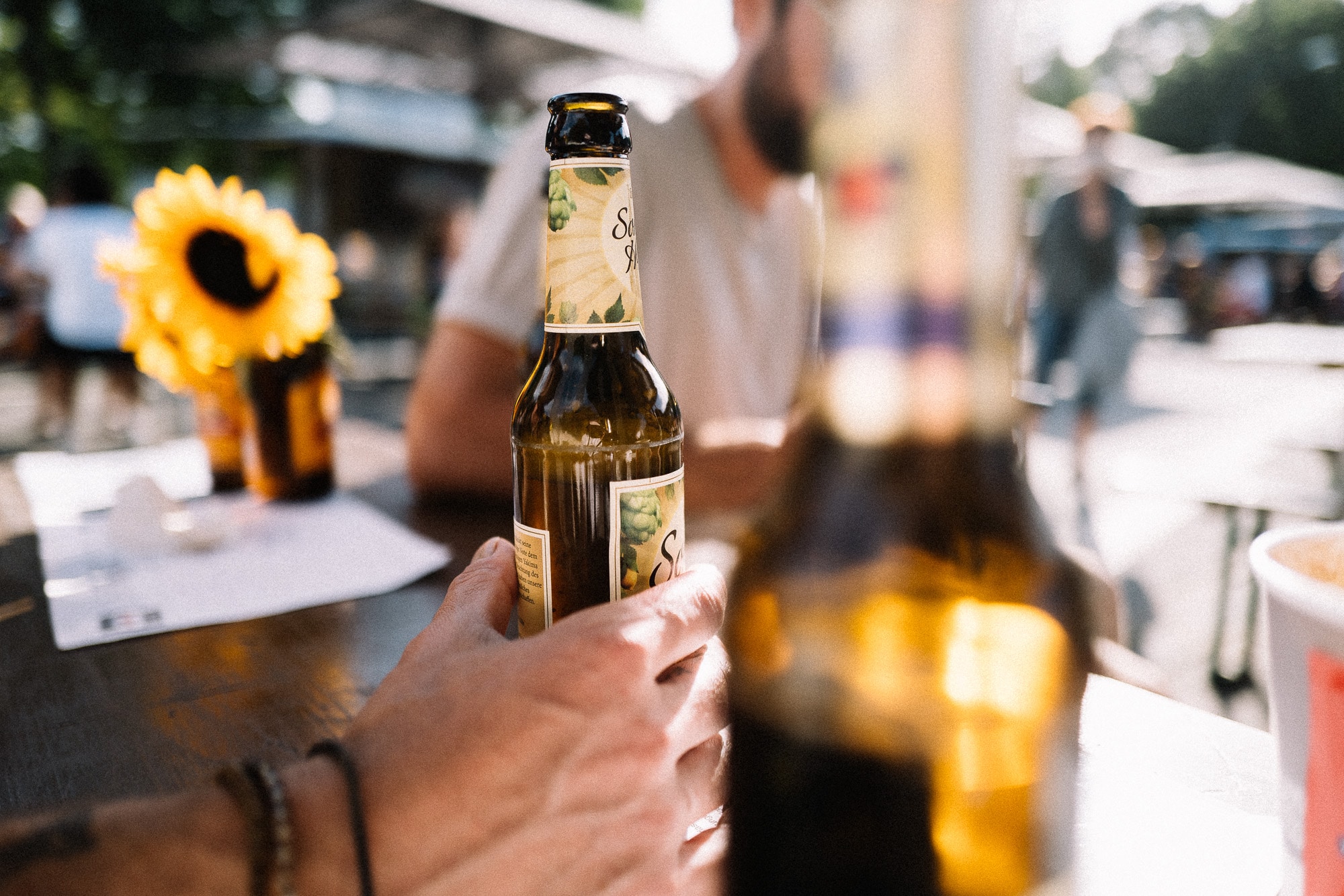 Gaffel Sonnenhopfen im Biergarten