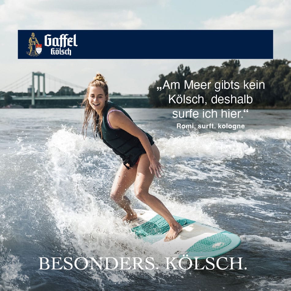 Stimme für Köln - Surft.Kologne - Gaffel Kölsch