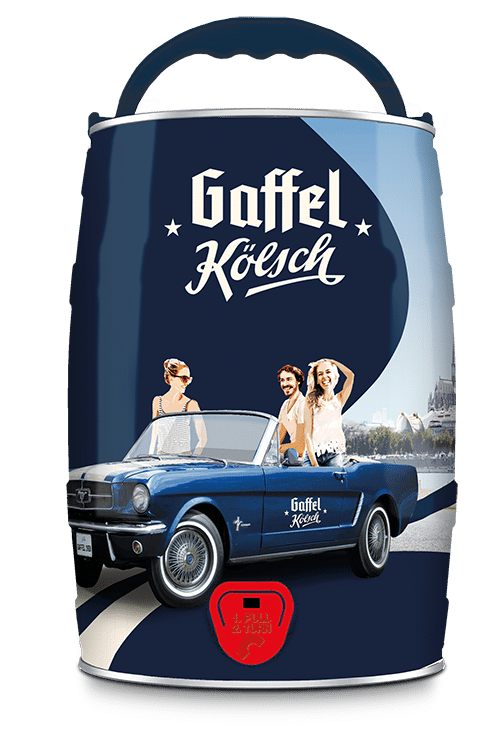 Gaffel Kölsch Sonderfässchen im Mustang Design